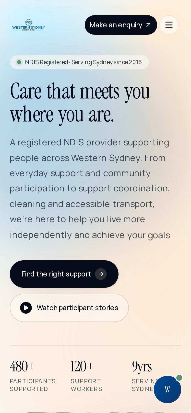 Western Sydney Services on mobile